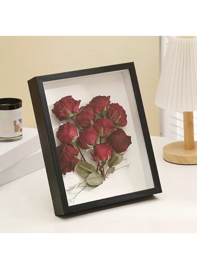 2pcs Shadow Box Frame Display Case, 6x8" Shadow Box Picture Frame, 3D Picture Frame Display Case Deeper 3cm, for Medals, DIY Crafts, Wedding Souvenir (Black 6x8") - Image 2